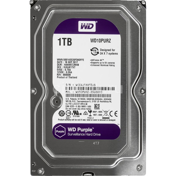 Жесткий диск HDD WD Purpule 1TB
